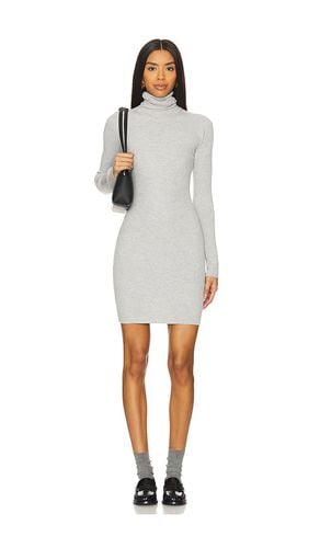 Silk Turtleneck Mini Dress in Grey. - size L (also in M, S, XL, XS) - Enza Costa - Modalova