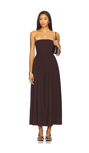 Cotton Resort Strapless Dress in Wine. - size L (also in M, S) - Enza Costa - Modalova