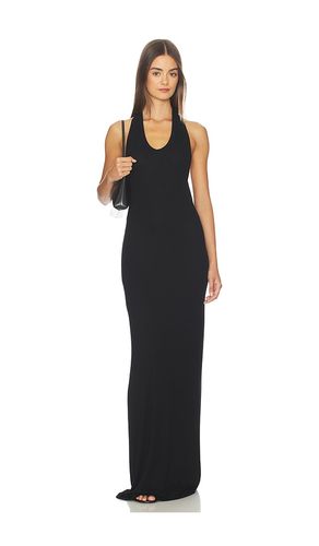 FLIESSENDES MAXIKLEID AUS GERIPPTEM SEIDENSTOFF MIT U-BOOT-AUSSCHNITT UND NECKHOLDER in . Größe L. Also in M, S - Enza Costa - Modalova