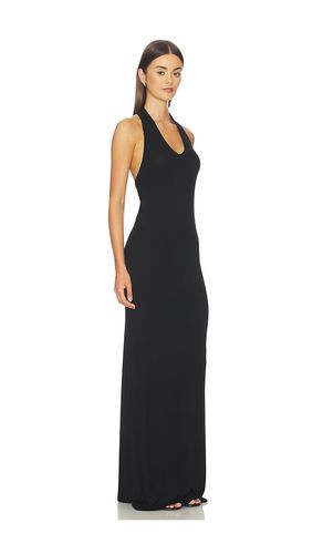 FLIESSENDES MAXIKLEID AUS GERIPPTEM SEIDENSTOFF MIT U-BOOT-AUSSCHNITT UND NECKHOLDER in . Größe M. Also in S - Enza Costa - Modalova