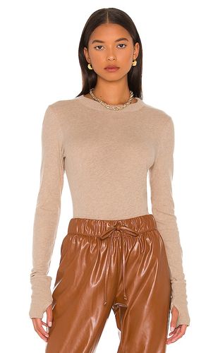 Cashmere Easy Cuffed Crew in Tan. - size L (also in XL, XS) - Enza Costa - Modalova