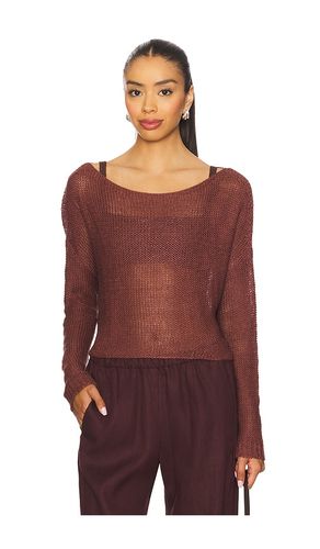 Linen Open Knit Bateau Sweater in . Size XS - Enza Costa - Modalova