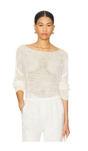 Linen Open Knit Bateau Sweater in . - size M (also in S, XS) - Enza Costa - Modalova