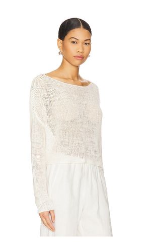Linen Open Knit Bateau Sweater in . - size M (also in S, XS) - Enza Costa - Modalova