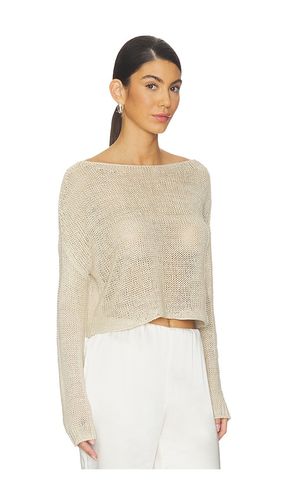 LEINEN-SWEATER AUS OFFENEM STRICK MIT BATEAU-AUSSCHNITT in . Größe S. Also in XL - Enza Costa - Modalova