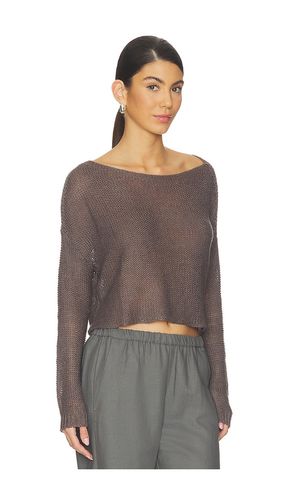 Linen Open Knit Bateau Sweater in . Size S. Also in M, L - Enza Costa - Modalova