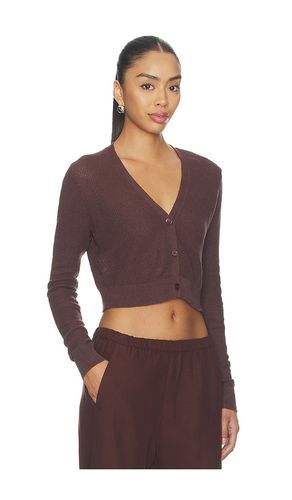KURZE, OFFENE LEINENSTRICKJACKE MIT V-AUSSCHNITT in . Größe L. Also in M, S, XS - Enza Costa - Modalova