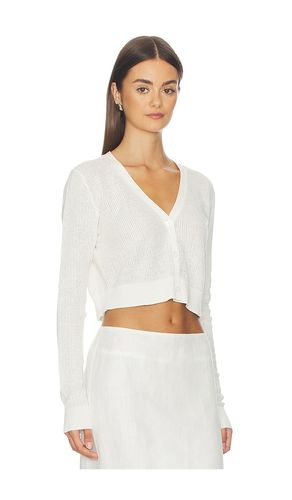 KURZE, OFFENE LEINENSTRICKJACKE MIT V-AUSSCHNITT in . Größe L. Also in M, S - Enza Costa - Modalova
