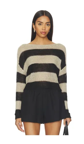 Stripe Linen Bateau Sweater in ,. Size M. Also in XL, XS - Enza Costa - Modalova