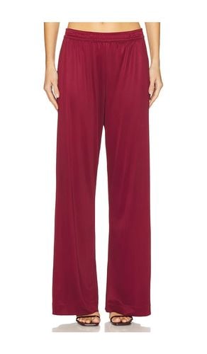 Liquid Jersey Resort Pant in Burgundy. - size L (also in M, S, XL, XS) - Enza Costa - Modalova