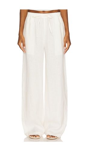 Linen Resort Pant in White. - size 0 (also in 1, 2, 3, 4) - Enza Costa - Modalova