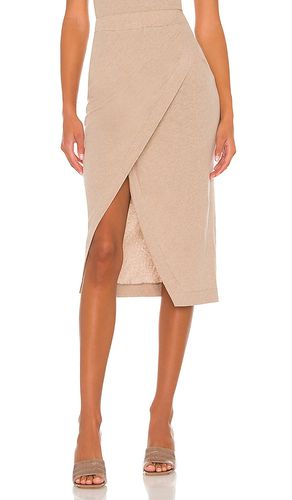 Cashmere Midi Skirt in Tan. - size L (also in M, S, XL, XS) - Enza Costa - Modalova