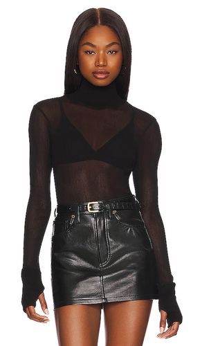 Mesh Cuffed Turtleneck in . Size S. Also in XS, L, XL - Enza Costa - Modalova
