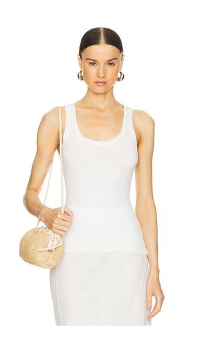 Military Rib Bold Tank in Cream. - size M (also in L, S, XS) - Enza Costa - Modalova