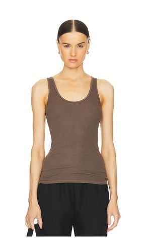 Stretch Silk Knit Tank in Brown. - size XS (also in L) - Enza Costa - Modalova