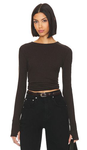 Cashmere Easy Cuffed Crew in Brown. - size L (also in XL, XS) - Enza Costa - Modalova