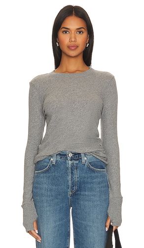 Cashmere Easy Cuffed Crew in Grey. - size L (also in M, XL, XS) - Enza Costa - Modalova
