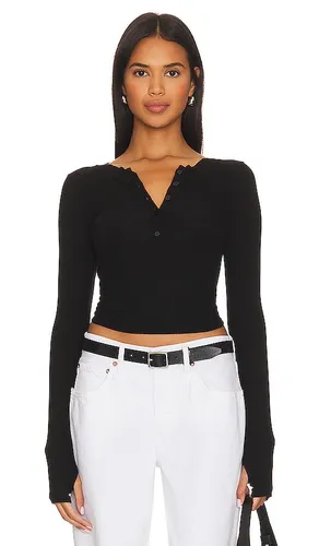 Rib Baseball Henley in . Size M. Also in S - Enza Costa - Modalova