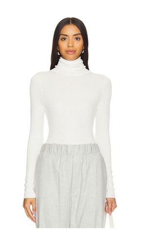 Silk Sweater Rib Turtleneck in White. - size L (also in XL, XS) - Enza Costa - Modalova