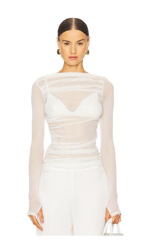 Draped Boatneck in White. - size M (also in S, XL, XS) - Enza Costa - Modalova