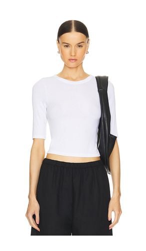 Silk Rib Cropped Half Sleeve Crew in . - size M (also in L, S, XL) - Enza Costa - Modalova