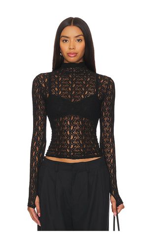 Lace Long Sleeve Turtleneck in . - size M (also in L, S, XL, XS) - Enza Costa - Modalova