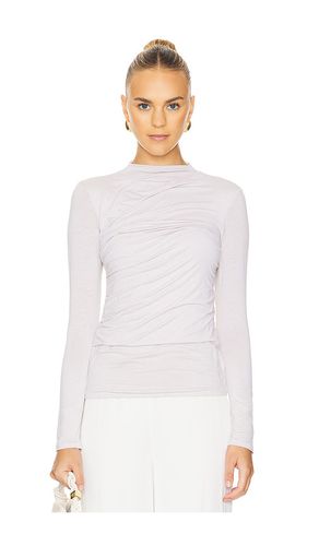 Long Sleeve Twist Top in White. - size L (also in M, S, XL, XS) - Enza Costa - Modalova