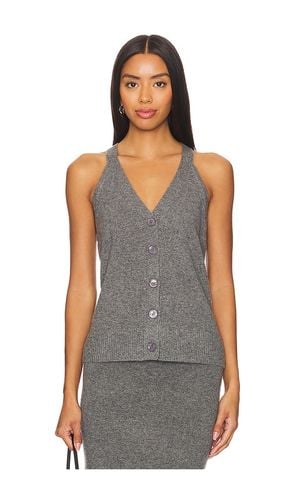 Cashmere V-neck Halter Cardigan in Charcoal. - size M (also in S, XL) - Enza Costa - Modalova