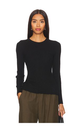 Cashmere Cotton Pointelle Long Sleeve Crew in . - size M (also in L, S, XL, XS) - Enza Costa - Modalova