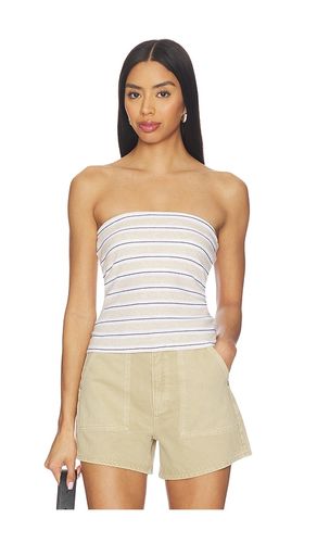 Stripe Classic Bandeau Top in Beige. - size L (also in M, S, XS) - Enza Costa - Modalova