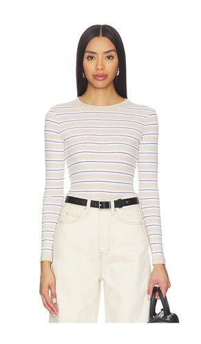 Cotton Stripe Classic Long Sleeve Tee in Beige. - size S (also in XS) - Enza Costa - Modalova
