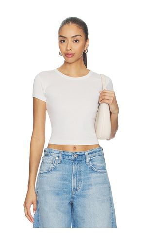 Supima Baby Rib Cropped Tee in . Size M. Also in S, XS - Enza Costa - Modalova