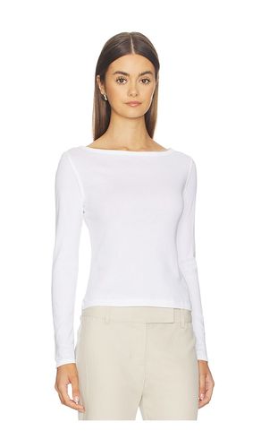 FEINES SUPIMA-BAUMWOLL-LANGARMSHIRT MIT U-BOOT-AUSSCHNITT in . Größe M. Also in L - Enza Costa - Modalova