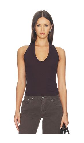 Cotton Rib U Halter in . Size L. Also in M, S - Enza Costa - Modalova