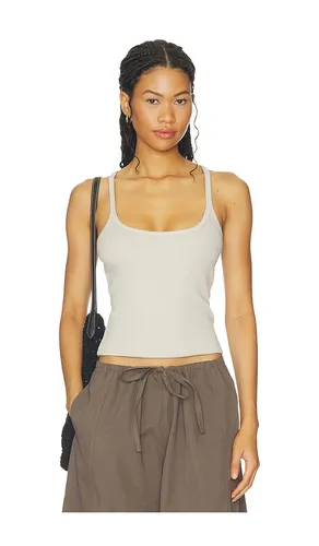 Cotton Rib Cami Tank in Ivory. - size M (also in S, XL) - Enza Costa - Modalova