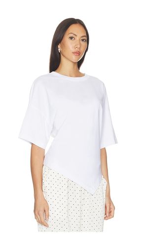 Supima Structured Jersey Assymetrical Tee in . Size M. Also in S, XS - Enza Costa - Modalova