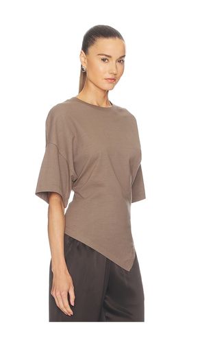 Supima Structured Jersey Assymetrical Tee in . Size M. Also in S, XS - Enza Costa - Modalova