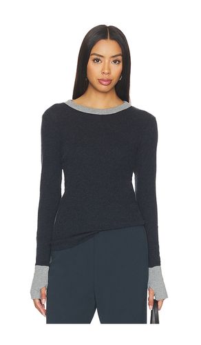 Cashmere Jersey Contrast Easy Cuffed Crew in . Taglia L. Also in M, S, XL, XS - Enza Costa - Modalova