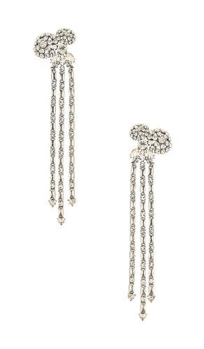 Eborn Long Earrings in Metallic Silver - Essentiel Antwerp - Modalova