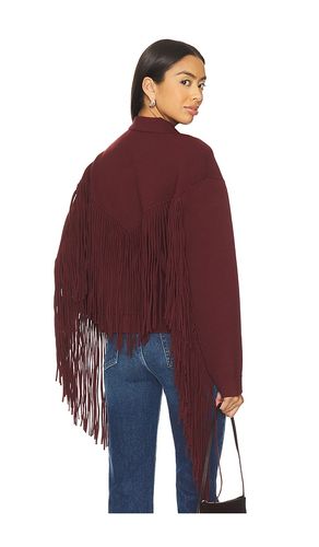 Istern Fringe Jacket in Burgundy. - size L (also in M, S, XS) - Essentiel Antwerp - Modalova