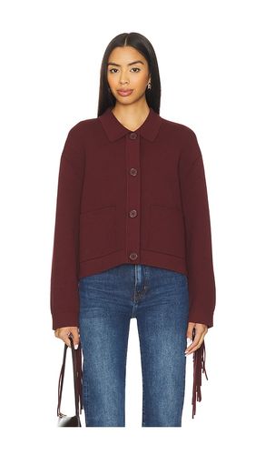 Istern Fringe Jacket in Burgundy. - size L (also in M, XL) - Essentiel Antwerp - Modalova