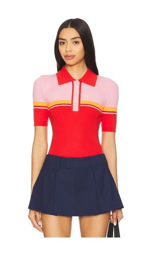 Haustral Ribbed Polo in Orange. - size L (also in M, S, XS) - Essentiel Antwerp - Modalova