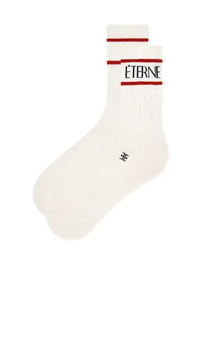 Eterne Logo Sport Sock in Cream - Eterne - Modalova