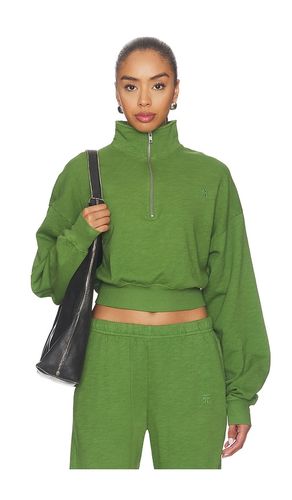 Cropped Half-zip Sweatshirt in Green. - size XL (also in XS) - Eterne - Modalova