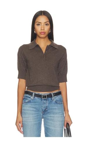 Journey Cashmere Jersey Short Sleeve Top in Brown. - size L/XL (also in XS/S) - Eterne - Modalova