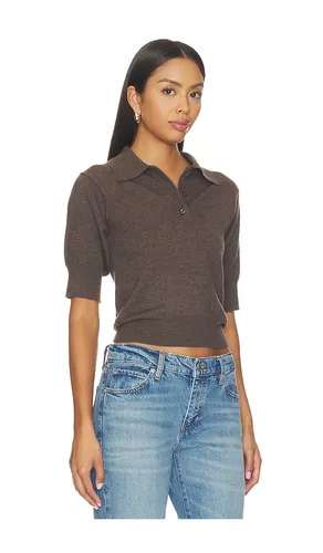 Journey Cashmere Jersey Short Sleeve Top in Brown. - size L/XL (also in XS/S) - Eterne - Modalova