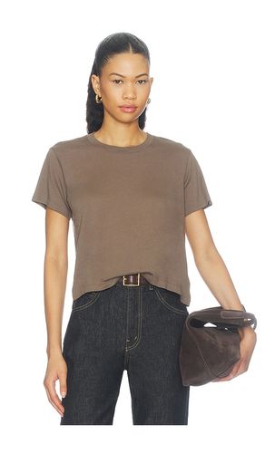 Cotton Short Sleeve Boxy Tee in Brown. - size L (also in M, S, XL, XS) - Eterne - Modalova
