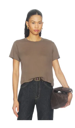 Cotton Short Sleeve Boxy Tee in Brown. - size M (also in S, XS) - Eterne - Modalova