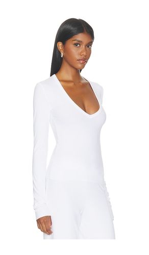 LANGARMSHIRT MIT V-AUSSCHNITT AUS BUTTERRIPP in . Größe S. Also in M - Eterne - Modalova