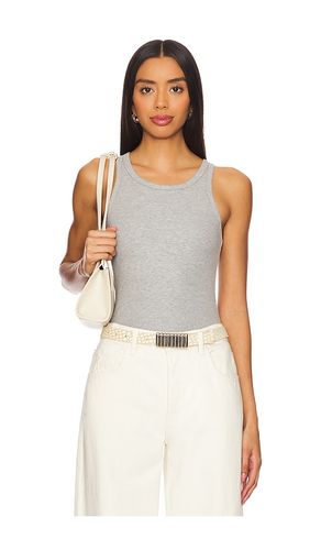 High Neck Fitted Tank Top in Grey. - size L (also in M, XL, XS) - Eterne - Modalova